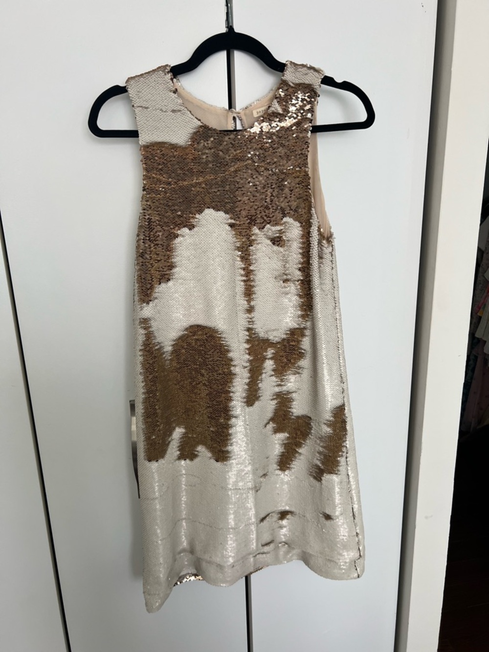 Paper Crown Gold Sequin Mini Dress